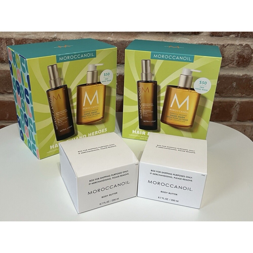 Moroccanoil 2 pcs Body Butter 6oz : 2 Pcs Hair Mist : 2 Pcs Hand Wash